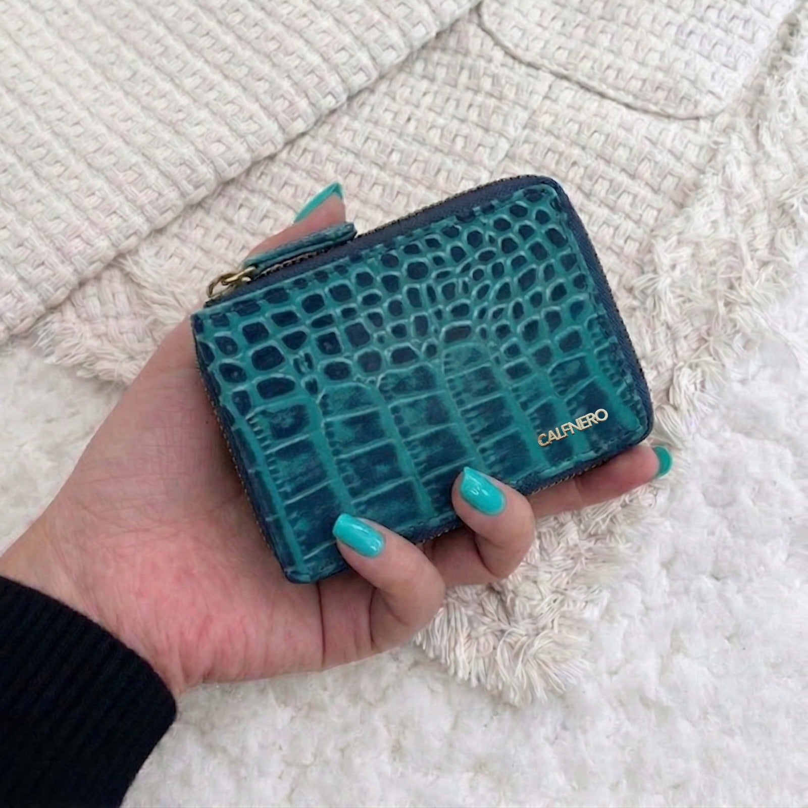 Aqua Croco Women's Wallet