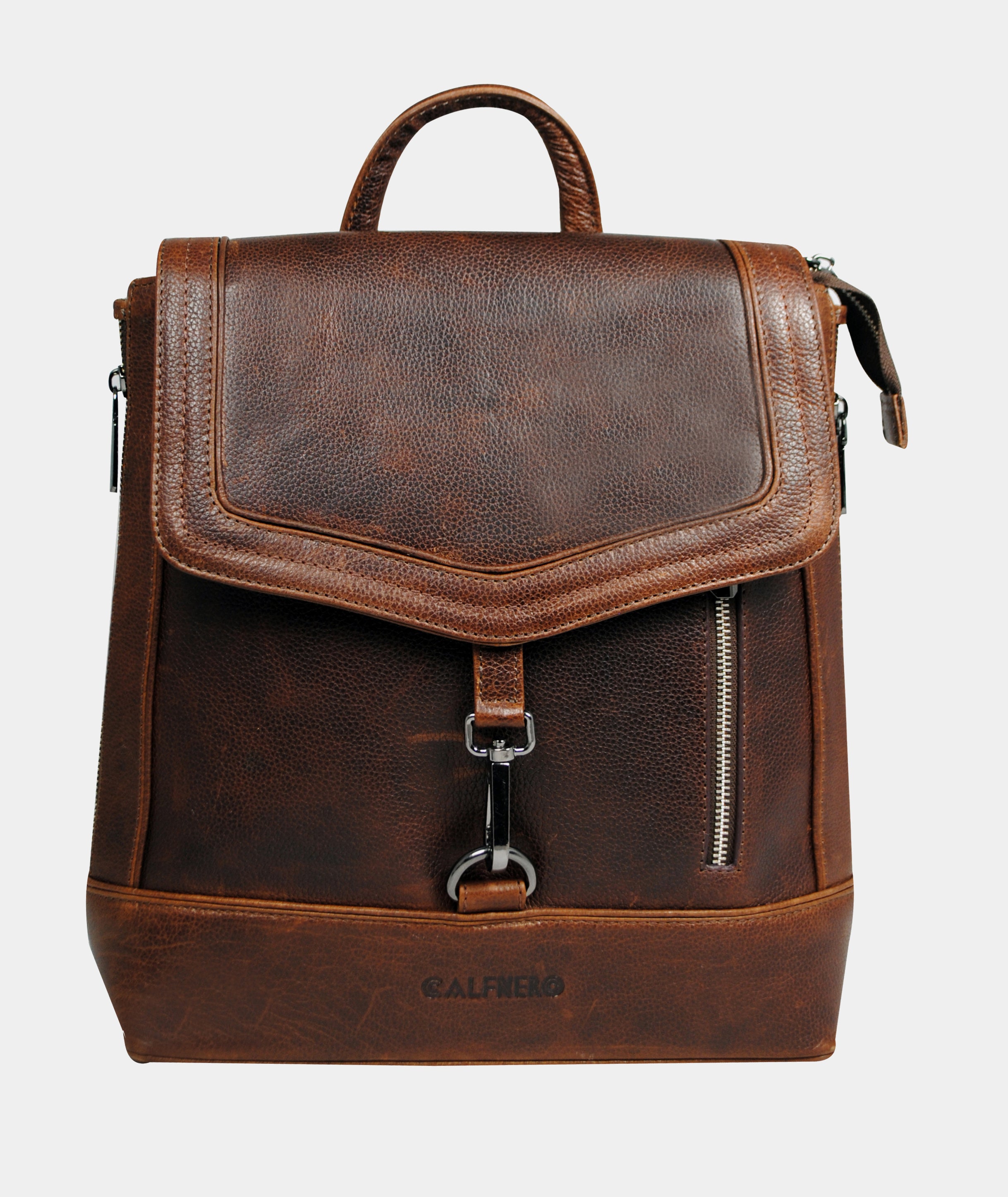 "Ruby" Leather Backpack Brown