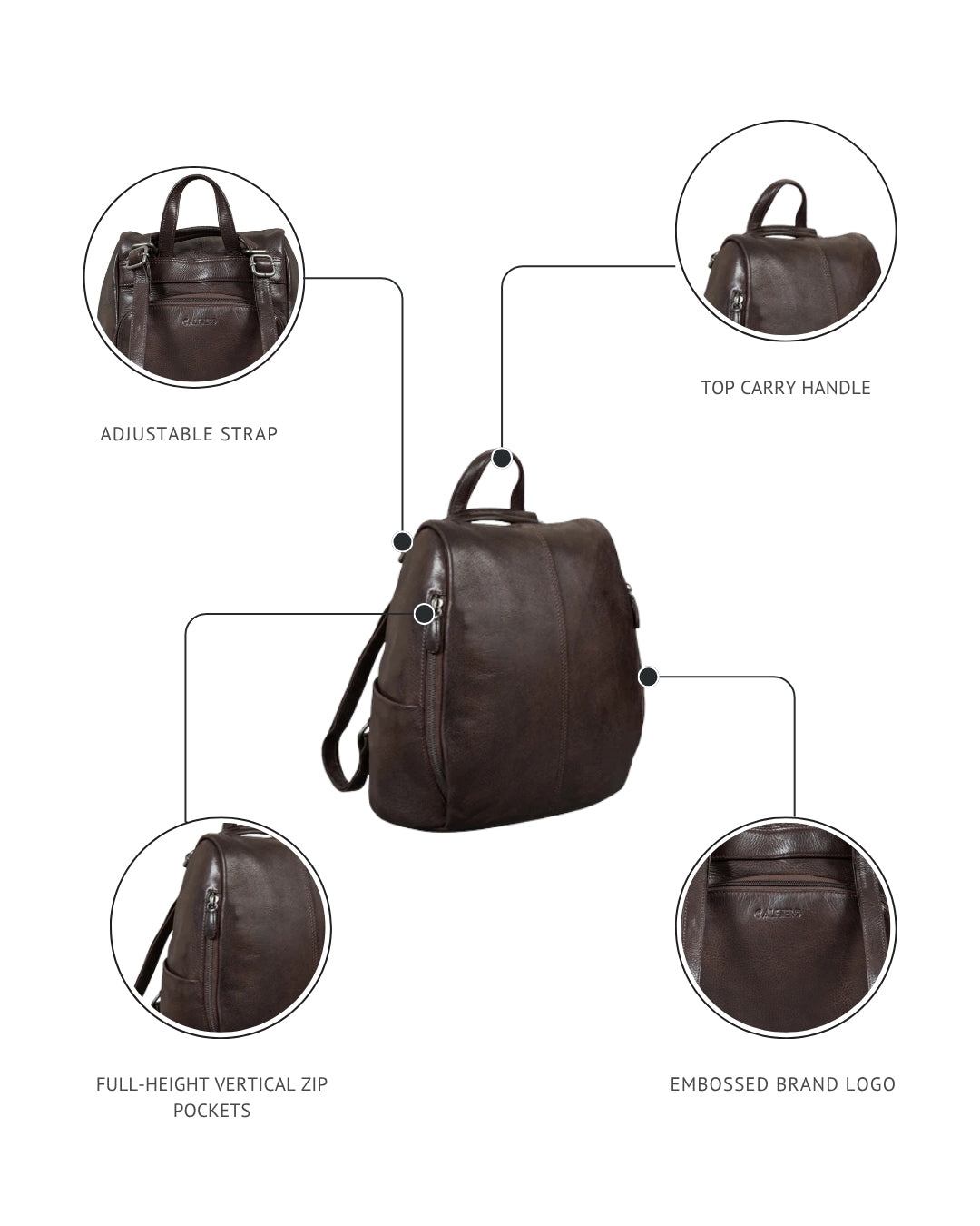 "Arielle" 2-in-1 Women's Backpack and Sling Bag Women's Backpack