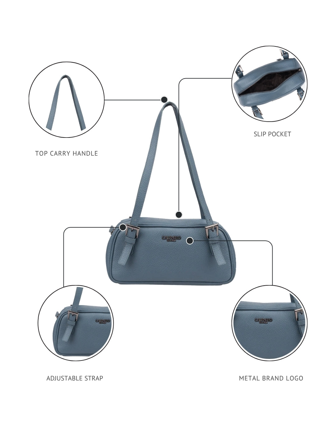 "Briana" Sleek Blue Shoulder Bag for Women Women's Shoulder Bag