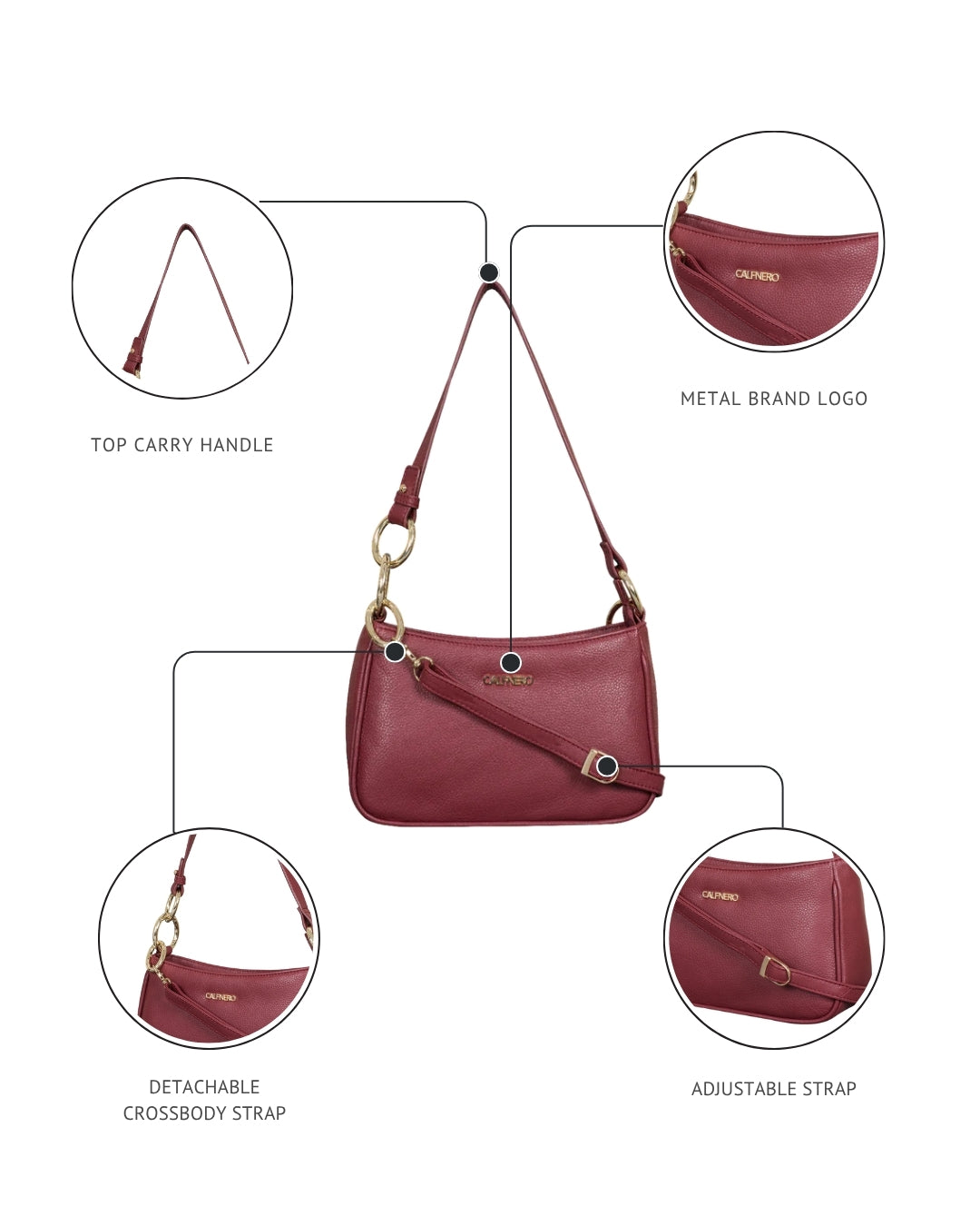 "Zoa" Convertible Shoulder & Sling Bag Women's Shoulder Bag