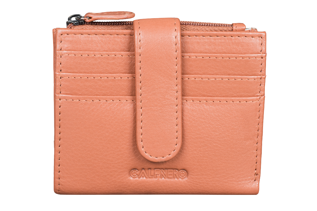 "Katy" Card Case/Coin Case/Mini Wallet peach