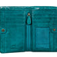 "Zyra"stylish and vibrant teal wallet