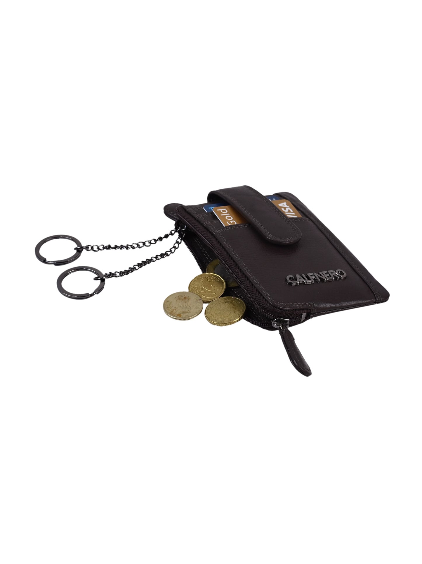 "Zylo" Wash Lather Card Case Wallet for Men and Women (D-26-Black)