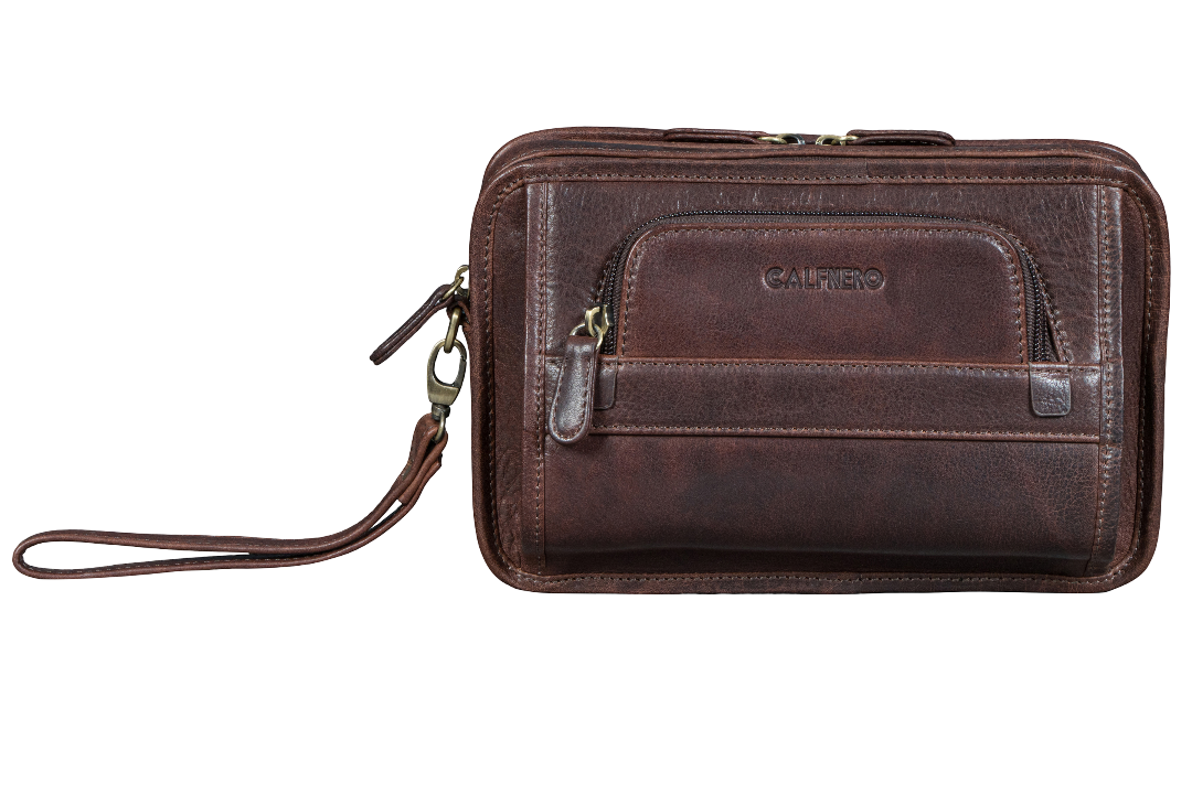 "Zander" Hand Pouch Brown