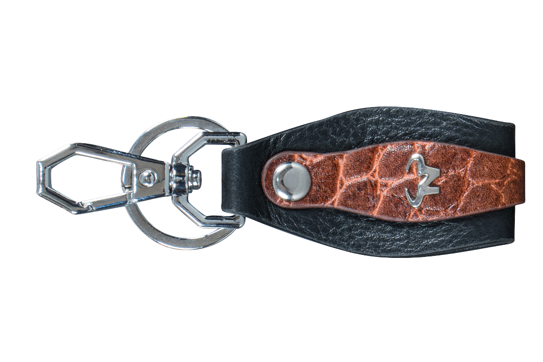 "Caleb" Key Ring Cognac