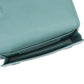"Aqua"sleek teal leather crossbody pouch (71345-Green)