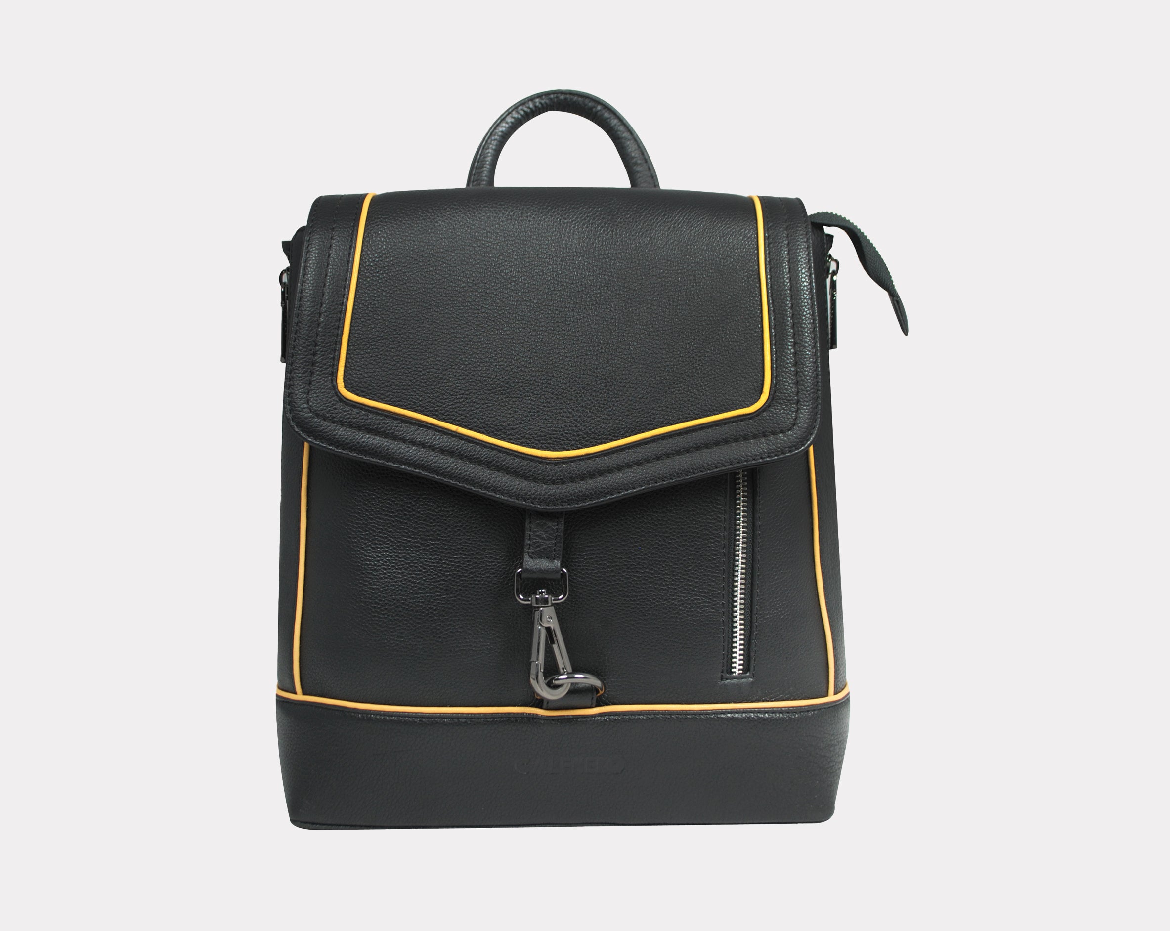"Ruby" Leather Backpack Yellow