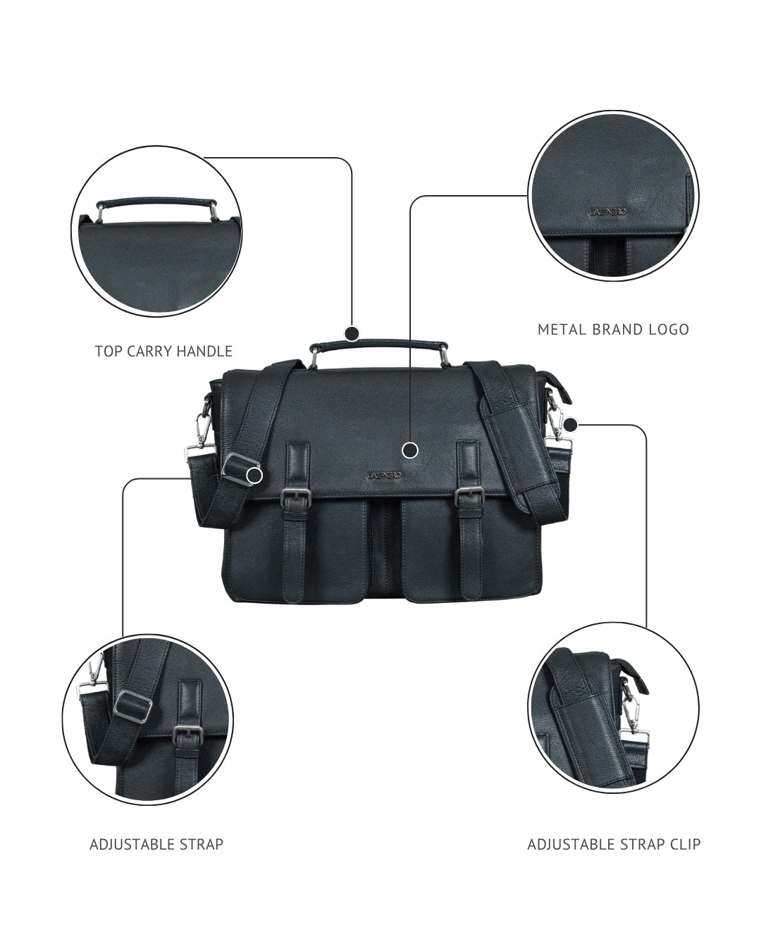 "Anton" Briefcase Bag Leather bag for Men Men's Messenger Bag