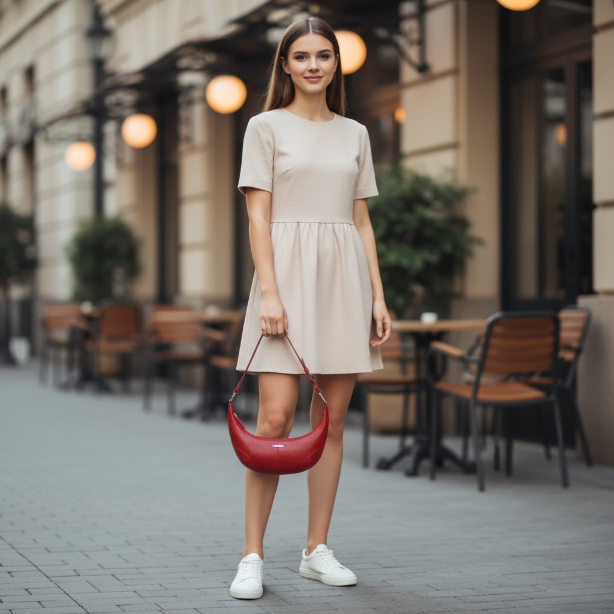 "Demi-Lune"Classic shoulder bag for women sh