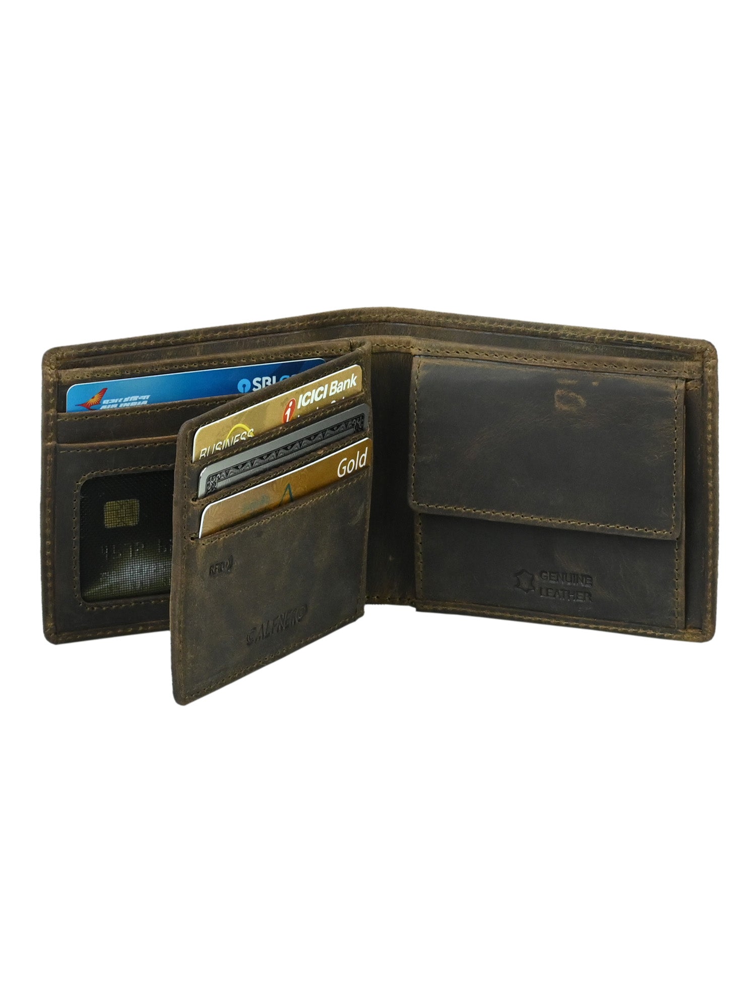 "RetroRun" Vintage-Inspired Hunter Leather Wallet for Men
