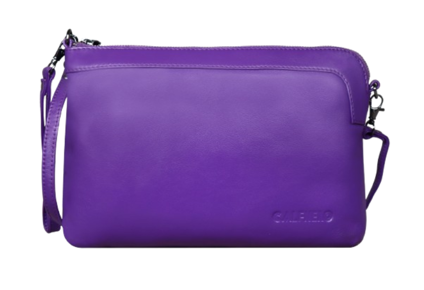 "Lexa" Leather Sling Bag Purple