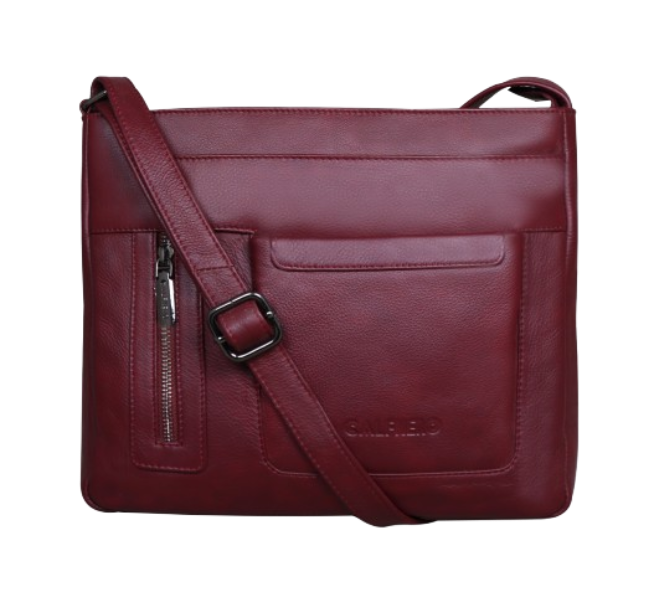 "Olivia" Women's Sling Bag Brodo (Burgundy)