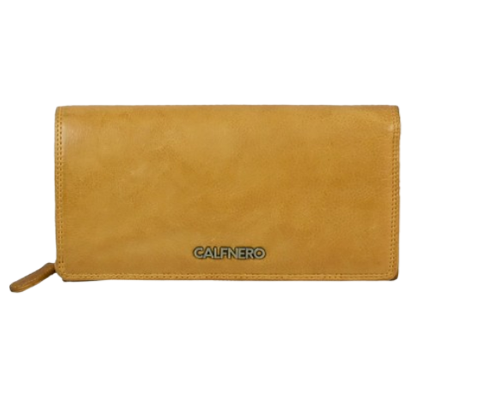 " Siena" Long Women's Wallet by Calfnero Yellow