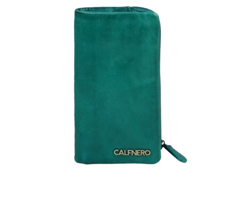 "Blossom" ladies purse - Dip Washed Leather Green