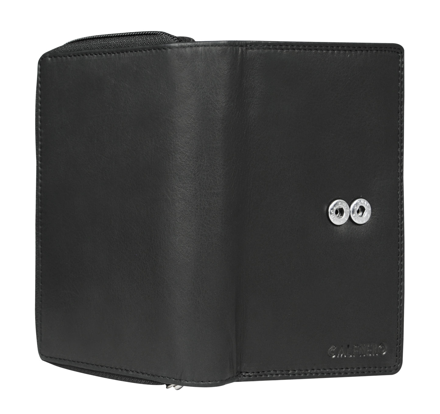 Calfnero Genuine Leather Women's wallet (002-BLACK)
