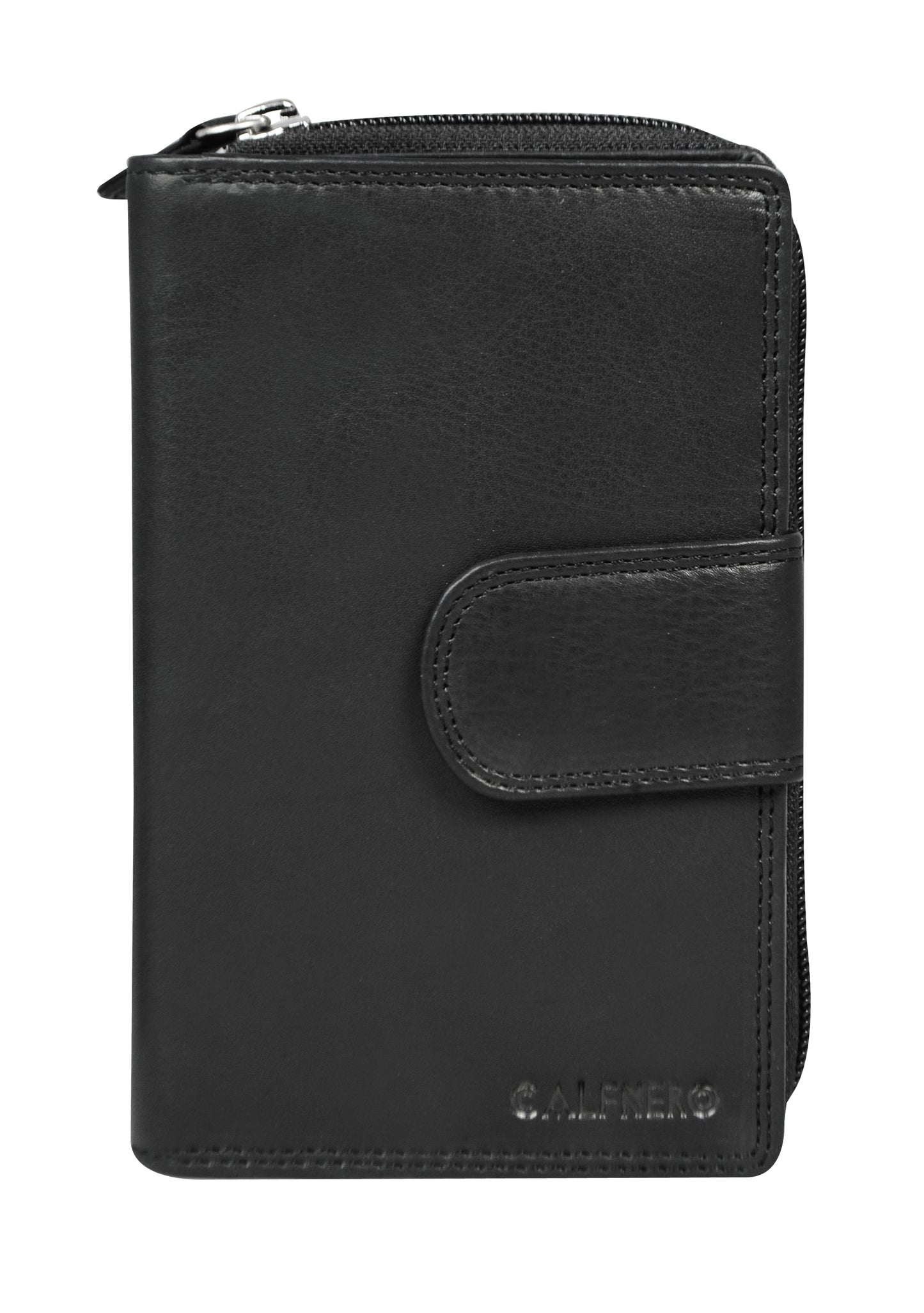 Calfnero Genuine Leather Women's wallet (002-BLACK)