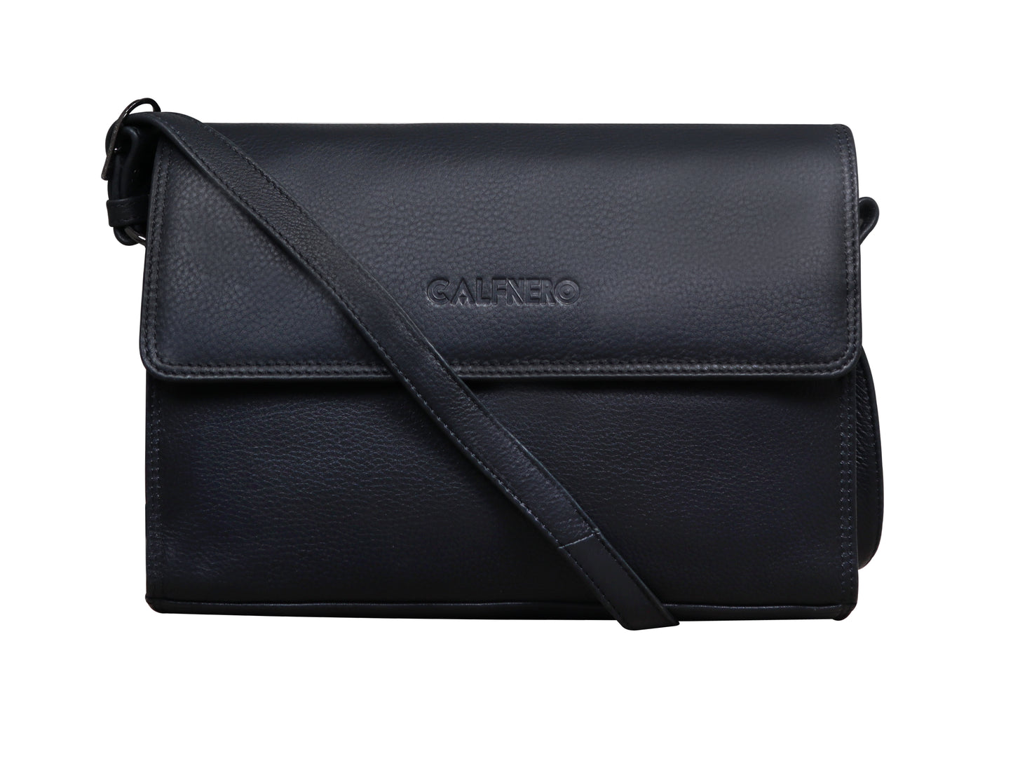 Calfnero Genuine Leather Women's Sling Bag (101-Black)