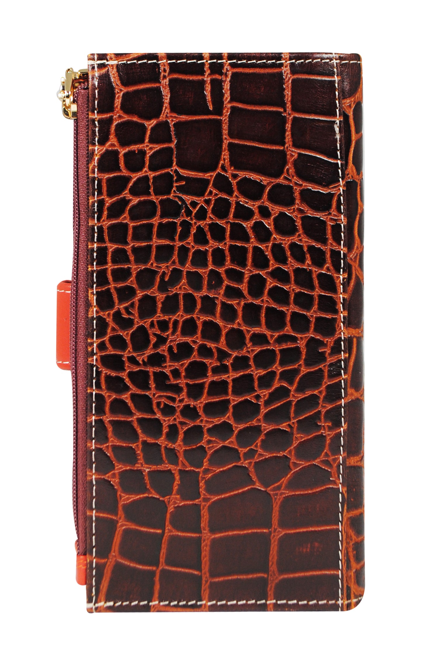 Calfnero Genuine Leather Women's wallet (1011-Brown-Coco)