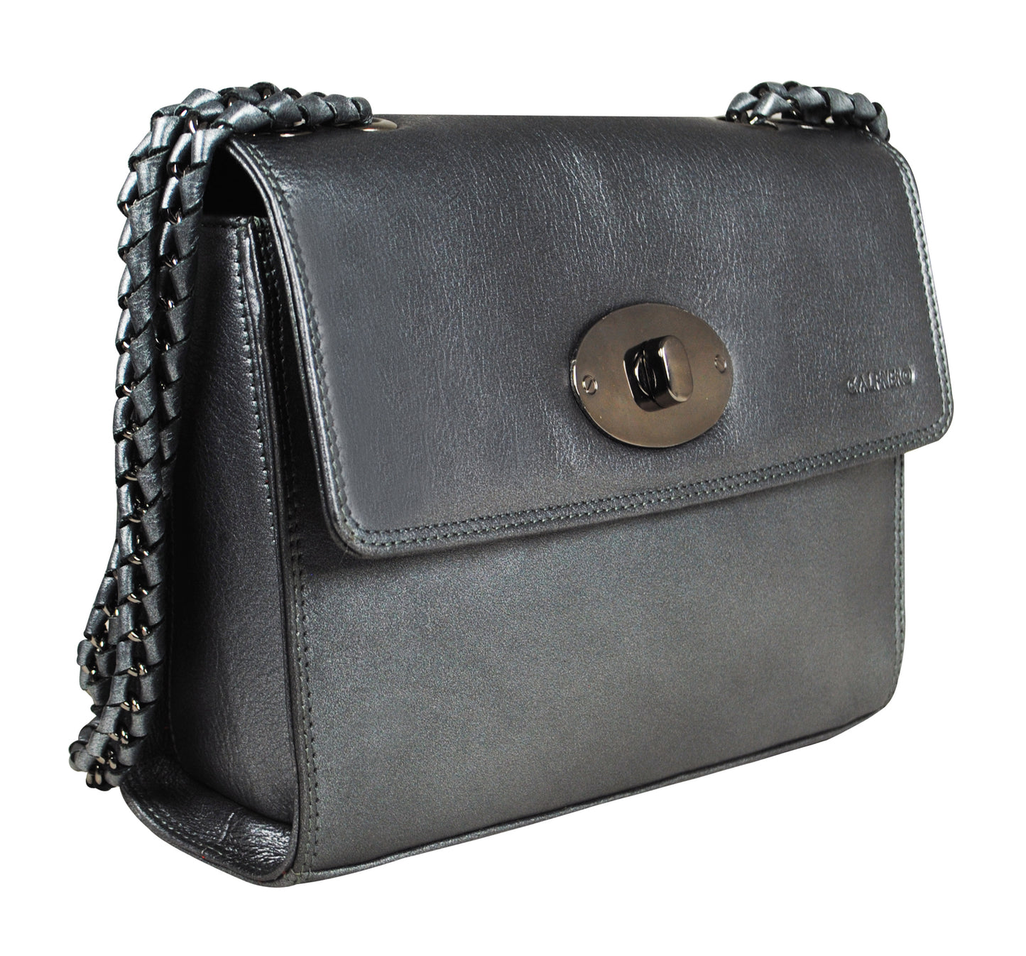 Calfnero Genuine Leather Women's Sling Bag (102-Metalic)