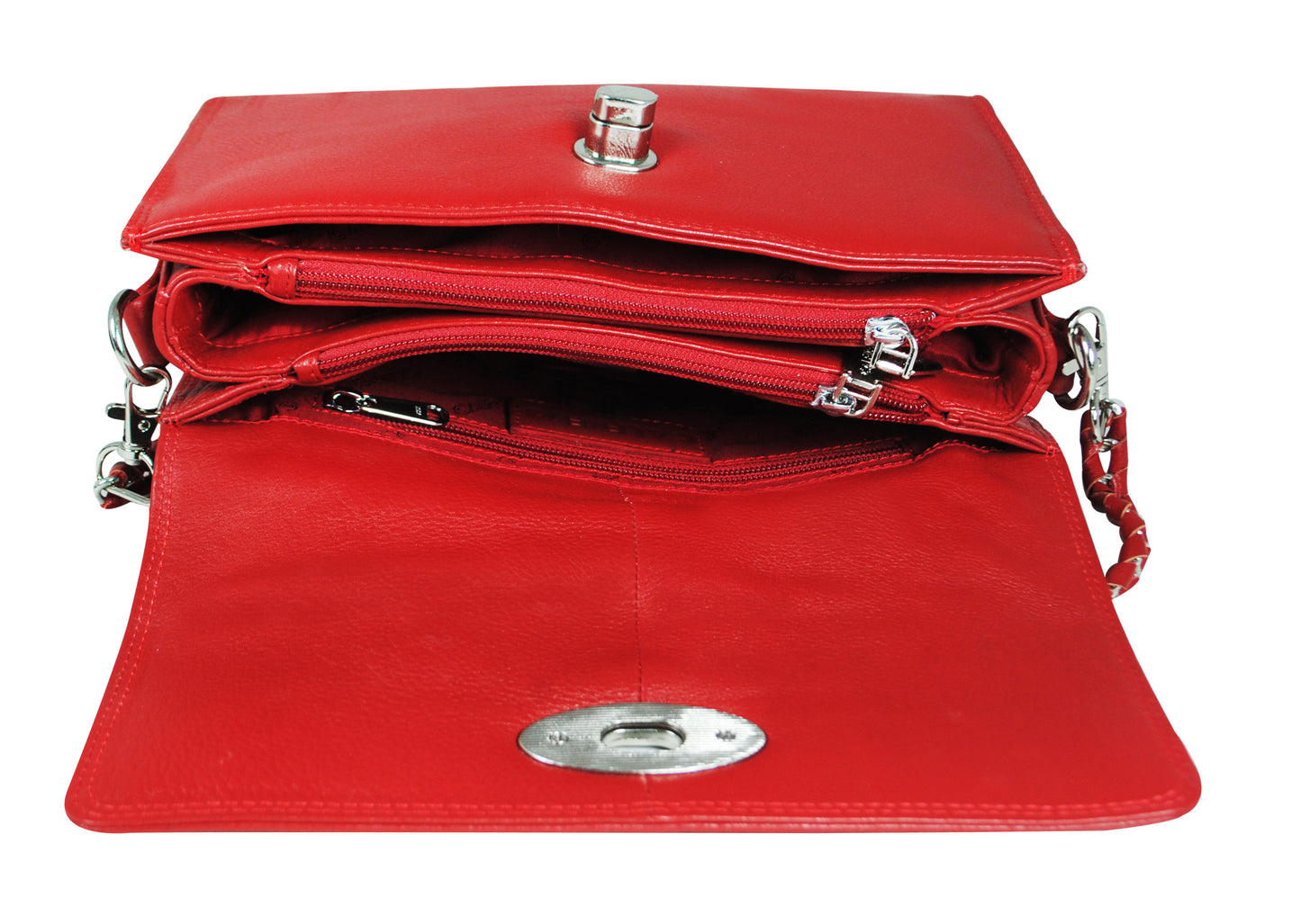 Calfnero Genuine Leather Women's Sling Bag (102-Red)