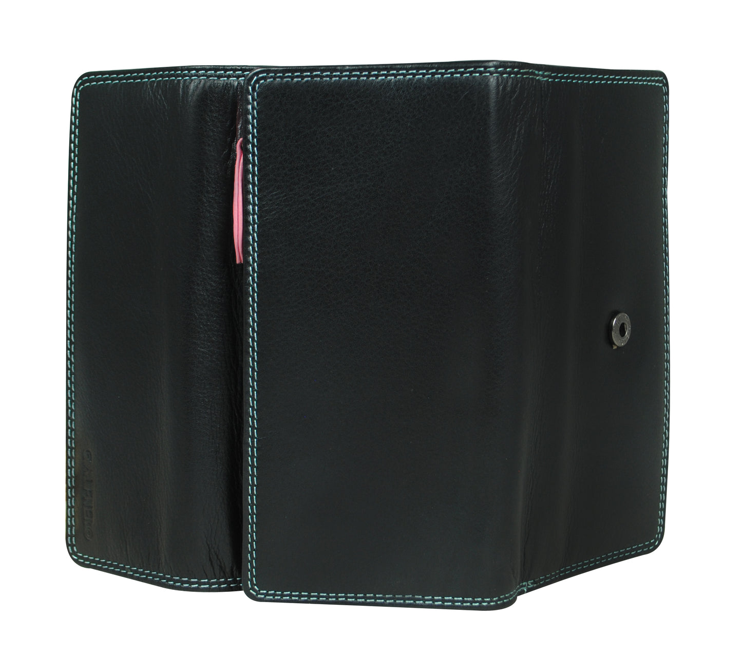 Calfnero Genuine Leather Women's Wallet (10771-Black-Multi)