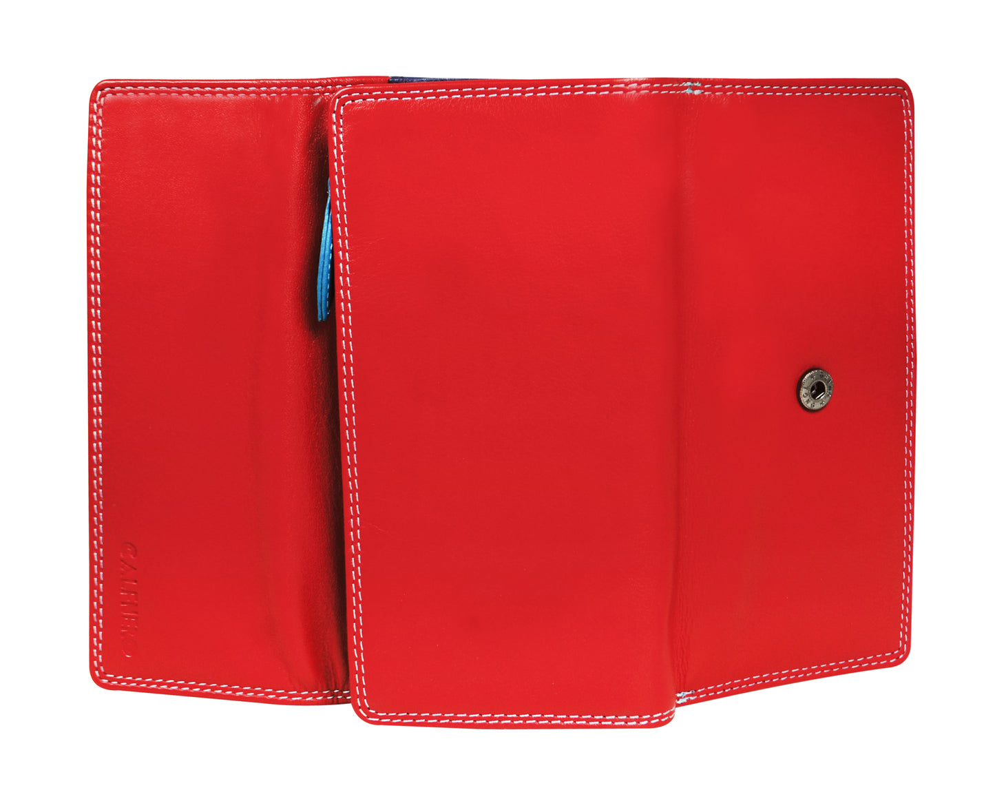 Calfnero Genuine Leather Women's Wallet (10771-Red-Multi)