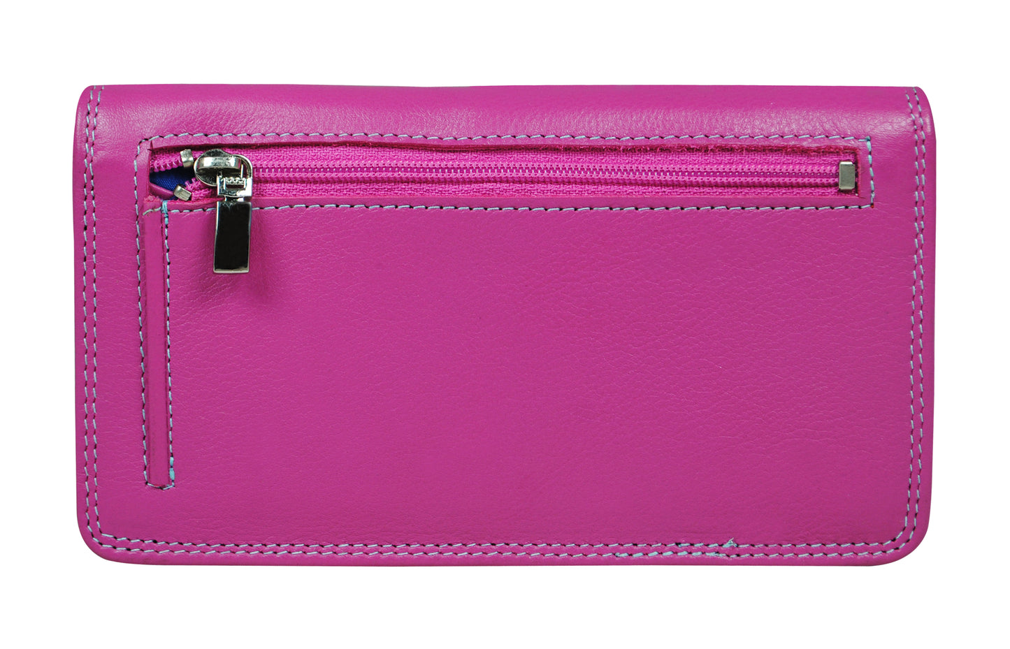 Calfnero Genuine Leather Women's wallet (109-Pink-Multi)