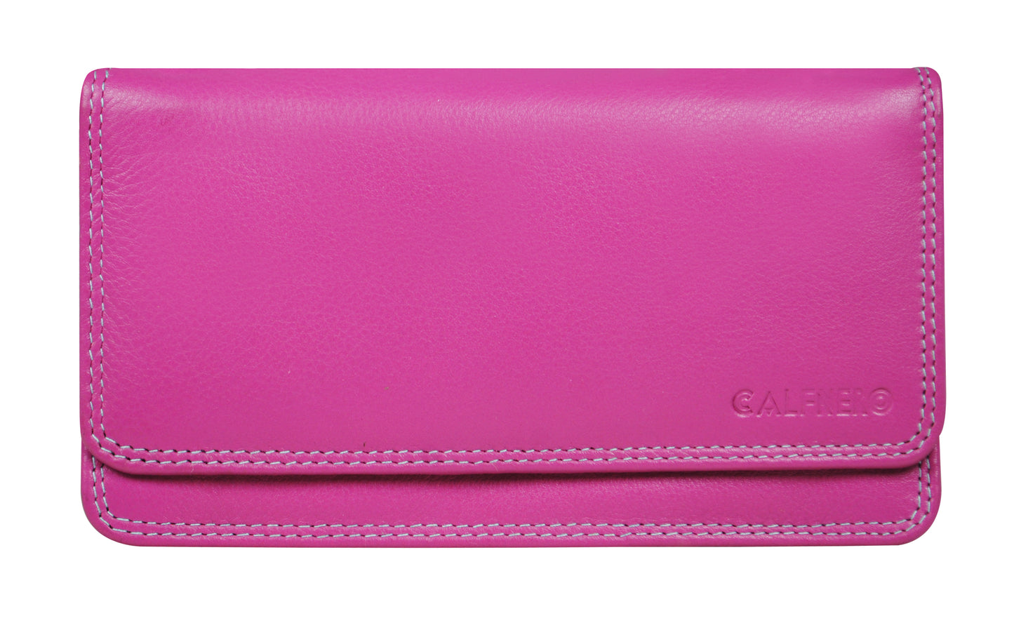 Calfnero Genuine Leather Women's wallet (109-Pink-Multi)