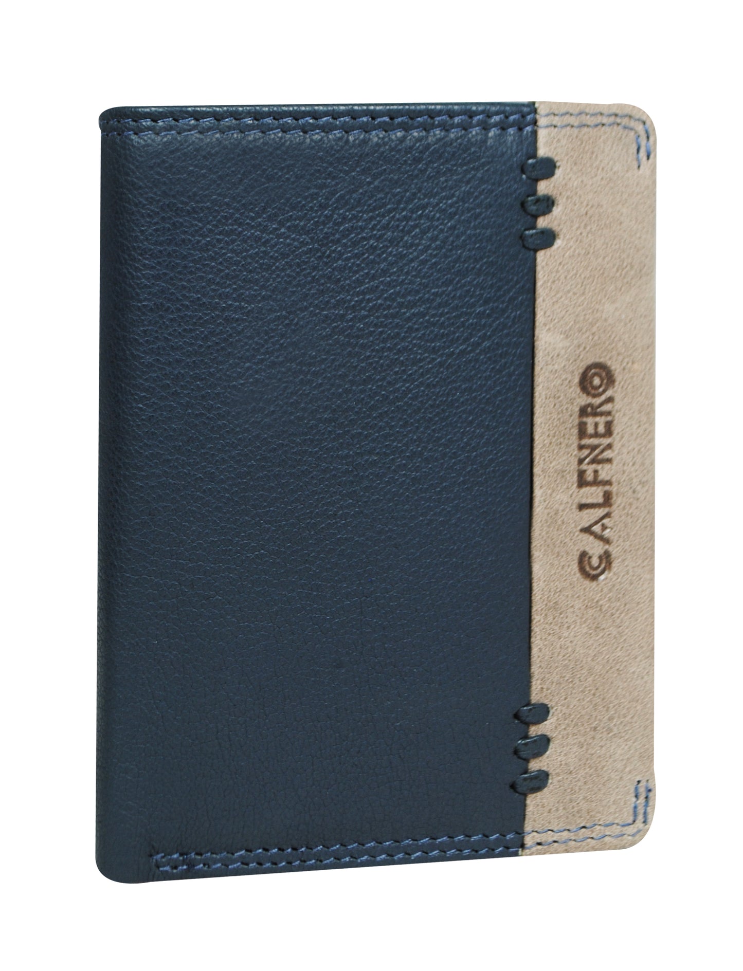 Calfnero Genuine Leather  Men's Wallet (11227-Blue)