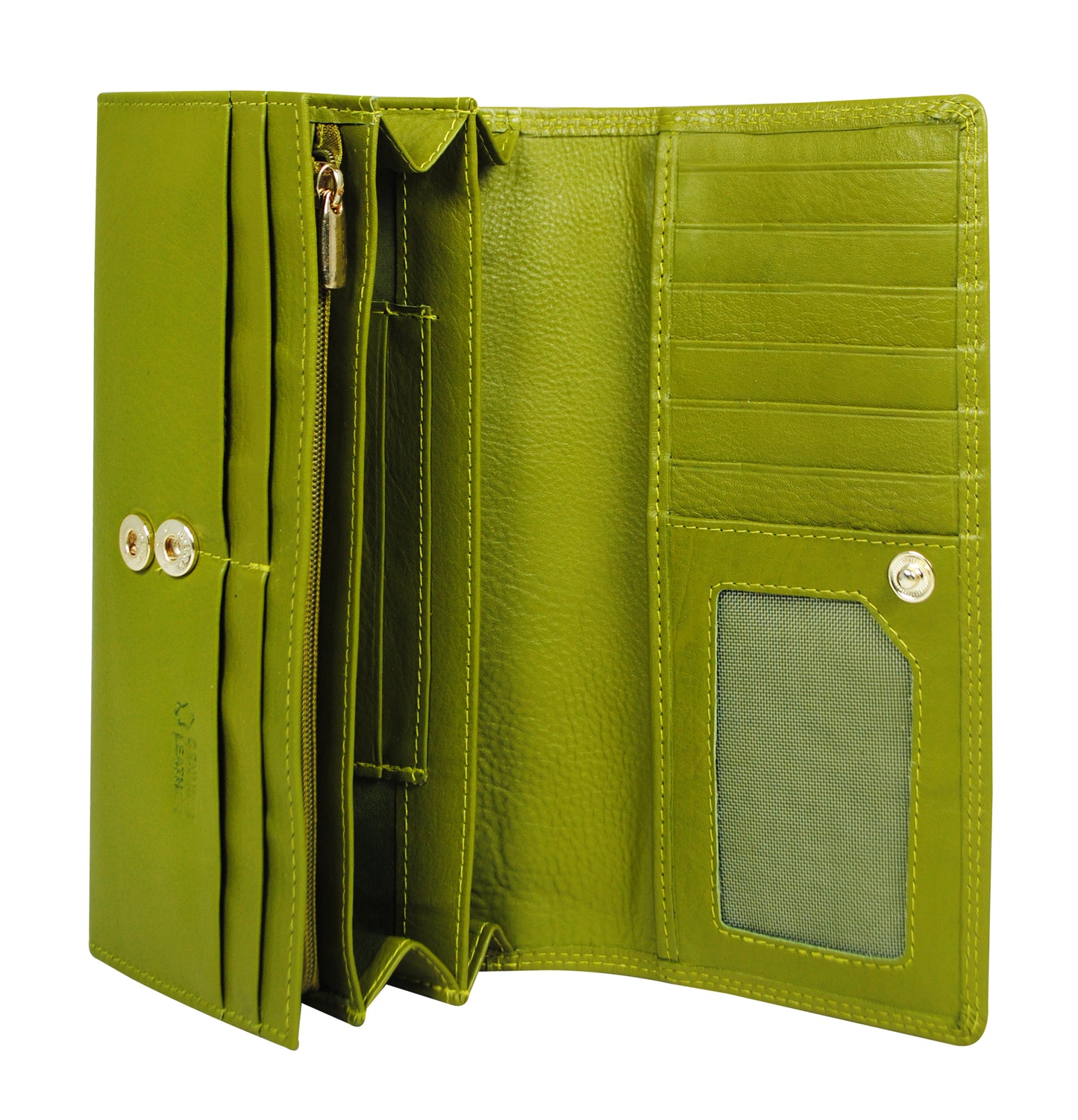 Calfnero Genuine Leather Women's Wallet (12314-Dark-Green)