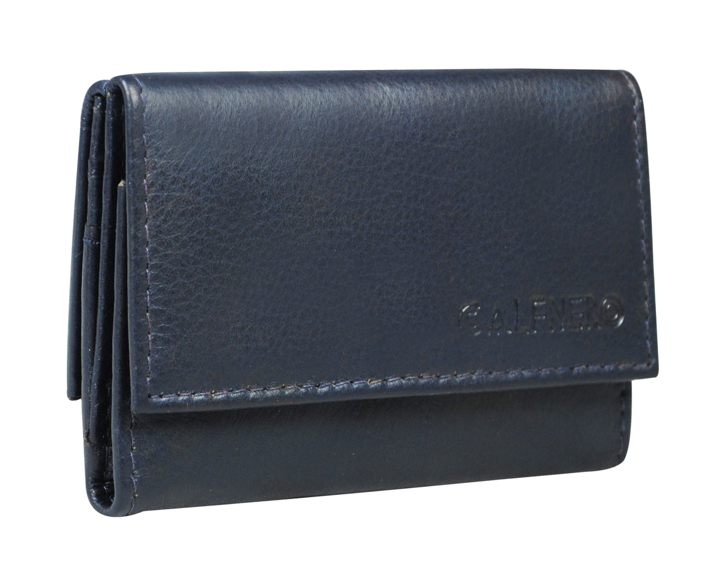 Calfnero Genuine Leather Card Case (12328-Navy)