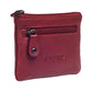 Genuine Leather Key Case,Coin Purse-key & coin holder (1589-Red)