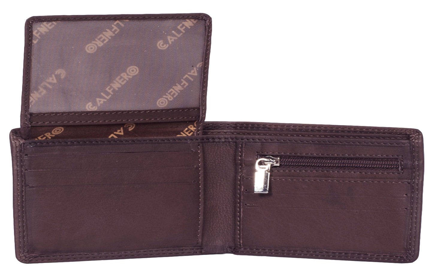 Calfnero Genuine Leather Men's Wallet (159-Brown)