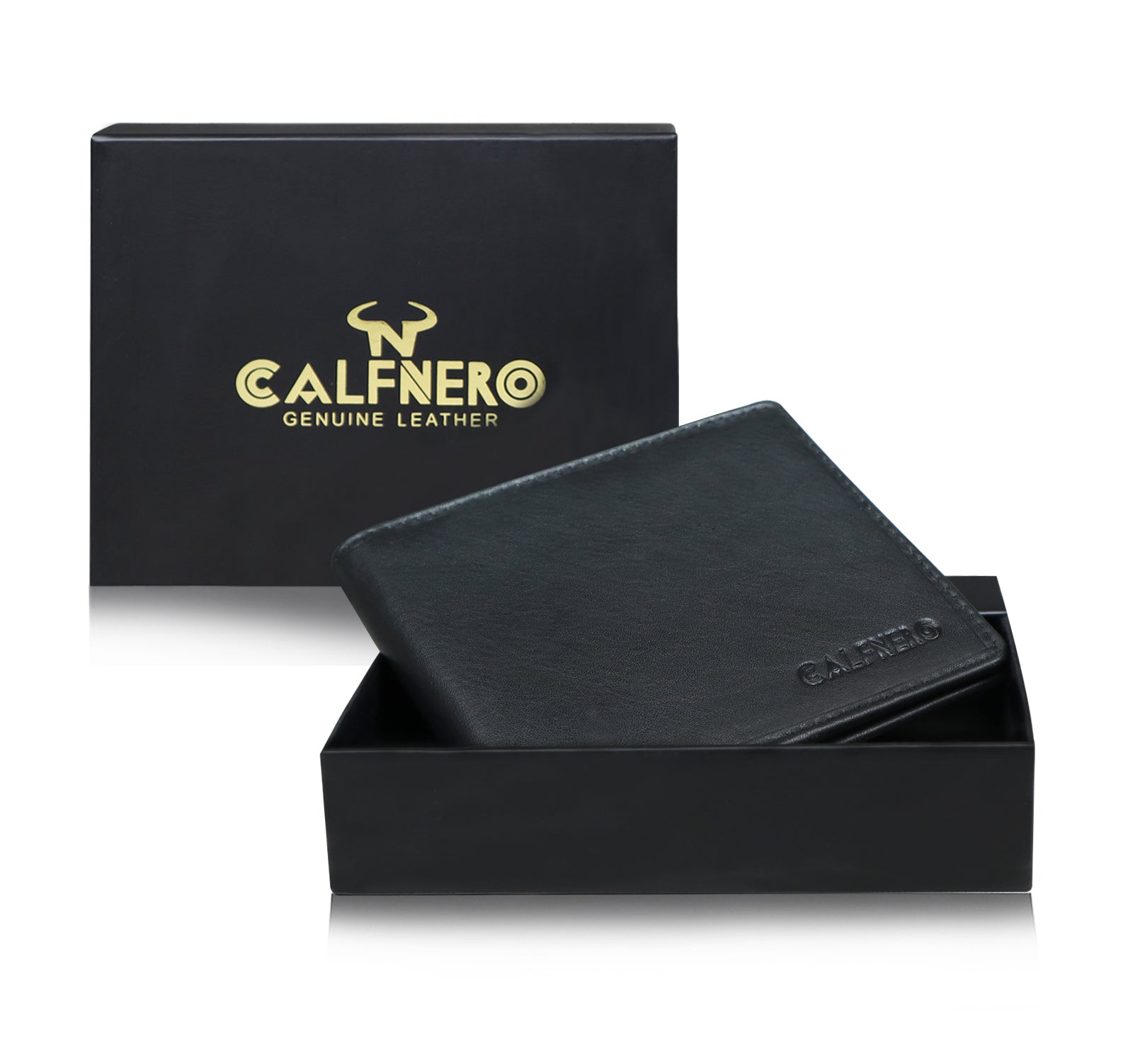 Calfnero Genuine Leather Men s Wallet 160 Black