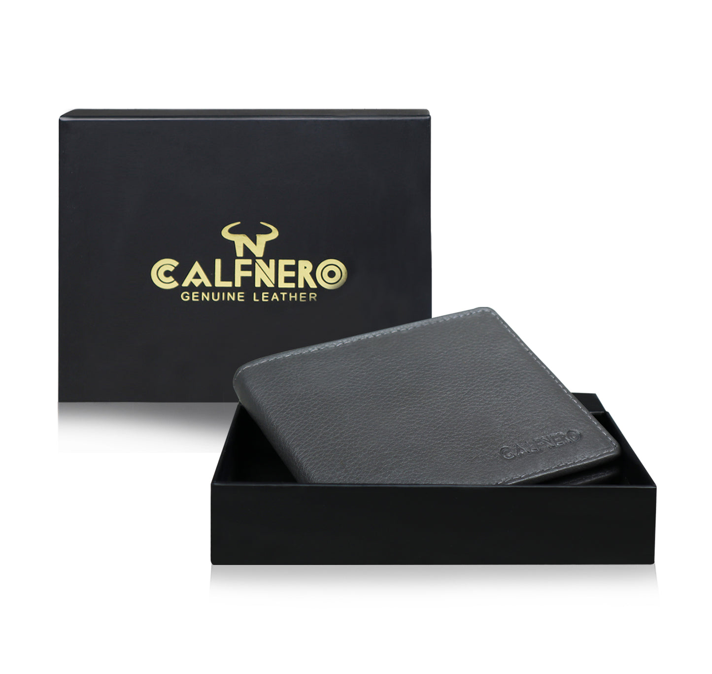 Calfnero Genuine Leather Men's Wallet (160-Grey)