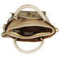 Calfnero Women's Genuine Leather Hand Bag (1636-Beige)