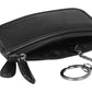 Calfnero Genuine Leather Key Case Multi use Key and Coin Wallet (1708-Black)