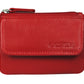 Calfnero Genuine Leather Key Case Multi use Key and Coin Wallet (1708-Red)
