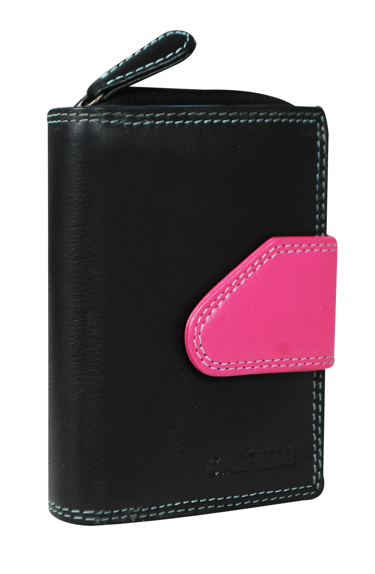 Calfnero Genuine Leather Women's Wallet (Ak-181-Black-Multi)