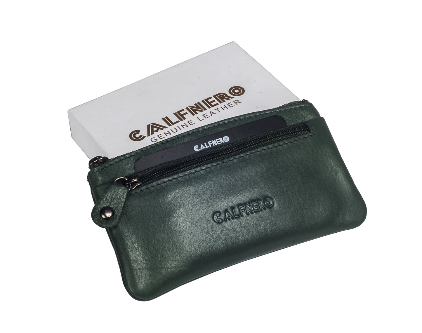 Calfnero Genuine Leather Key Case,Coin Wallet (1989-Green)