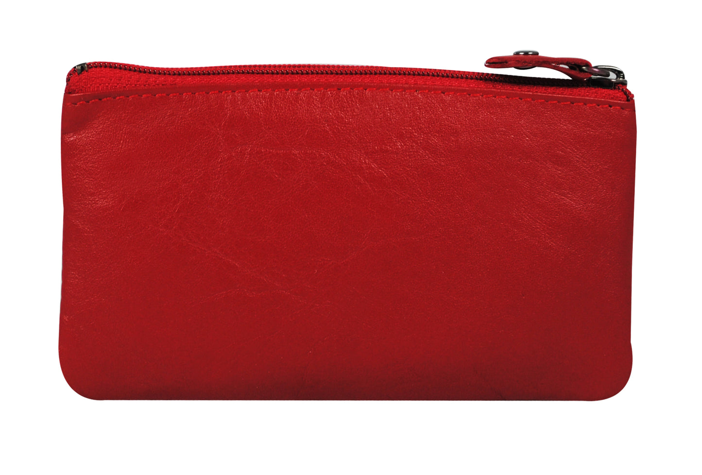 Calfnero Genuine Leather Key Case,Coin Wallet (1989-Red)