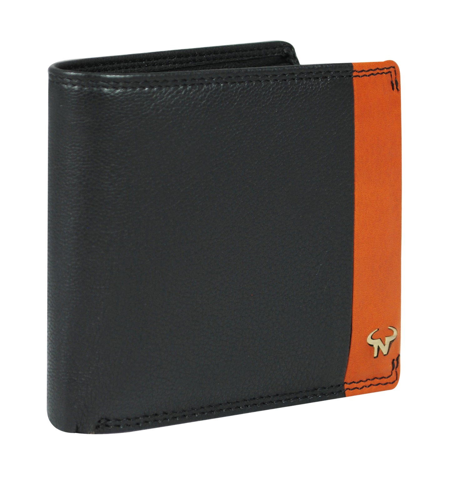 Calfnero Genuine Leather  Men's Wallet (22012-Black)