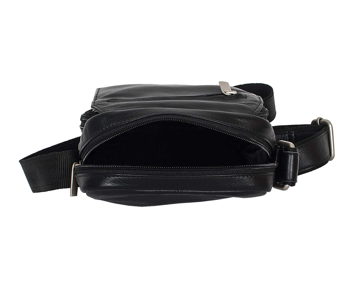 Calfnero Genuine Leather Men's Cross Body Bag (2217-Black)
