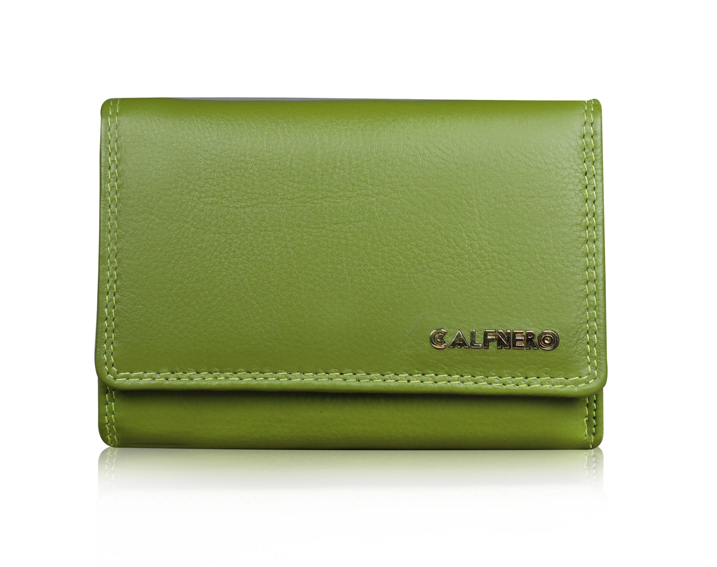 Calfnero Genuine Leather Women's wallet (2312-Dark-Green)