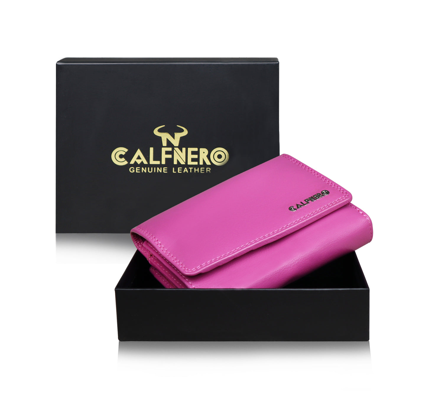 Calfnero Genuine Leather Women's wallet (2312-Pink)