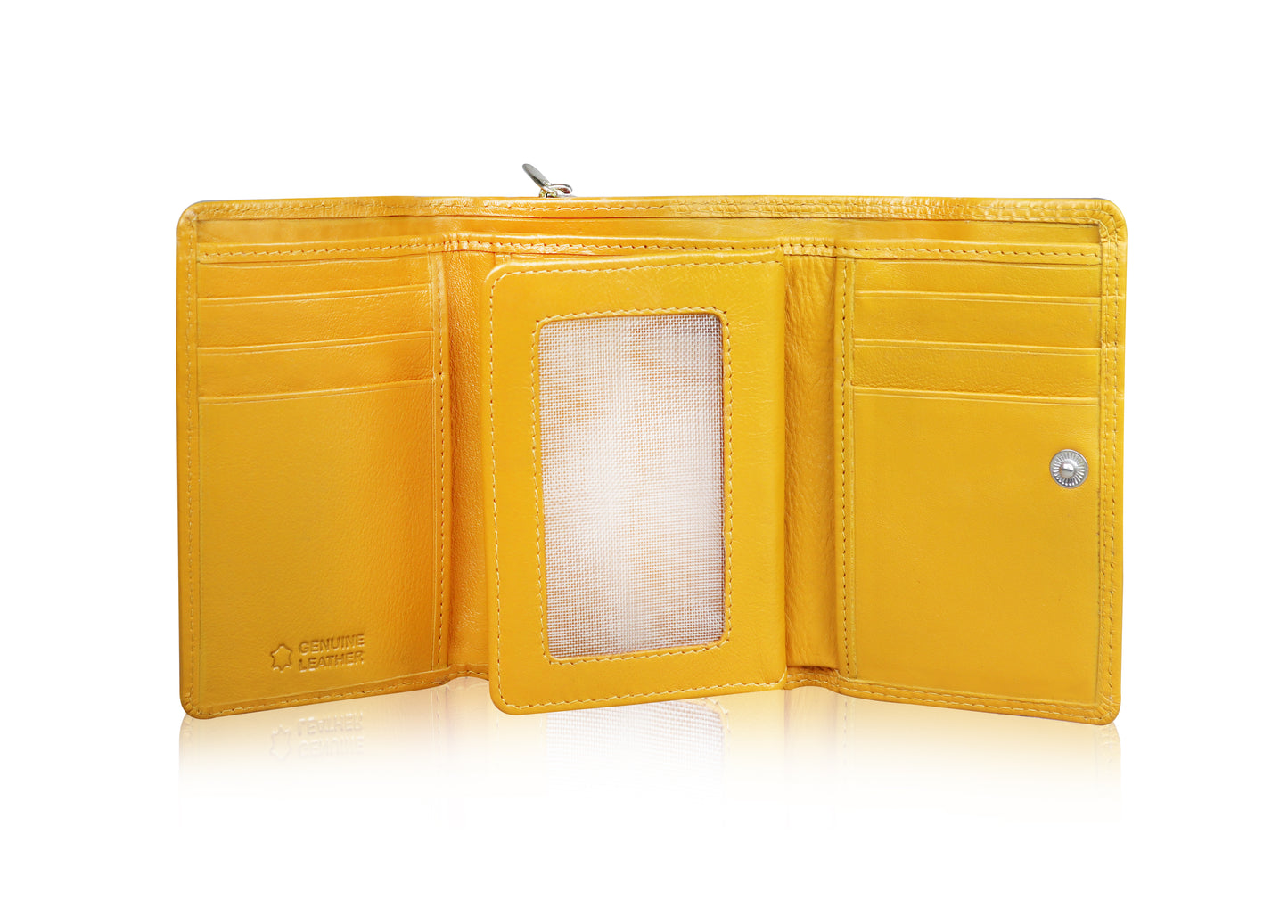 Calfnero Genuine Leather Women's wallet (2312-Yellow)