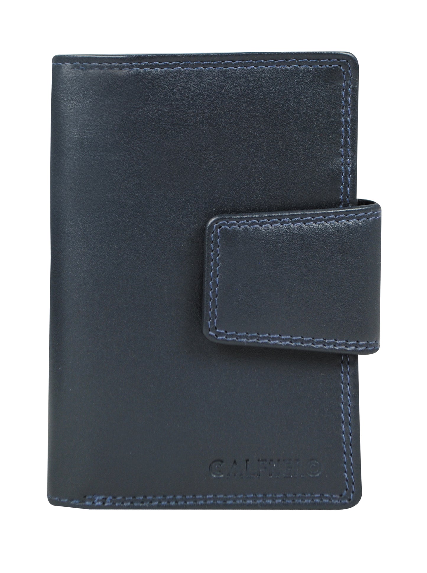 Calfnero Genuine Leather Women's wallet (2314-Navy)