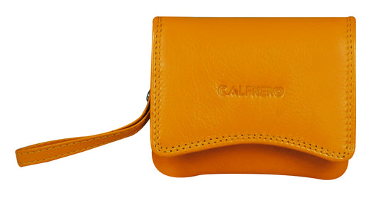 Calfnero Genuine Leather Women's wallet (2316-Yellow)