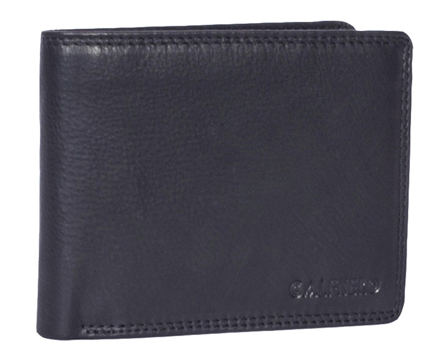 Calfnero Genuine Leather Men's Wallet (261-Black)